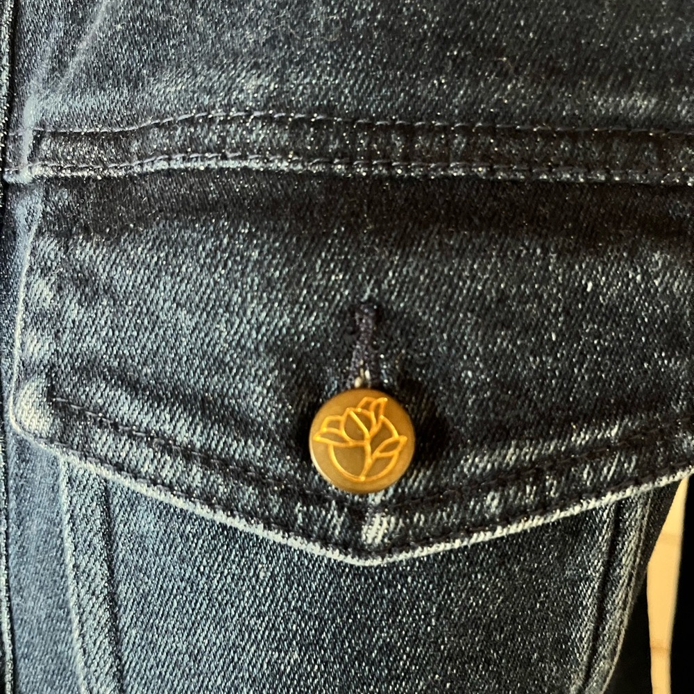 Draper James Ruffle Neck Denim Jacket - Picture 4 of 10